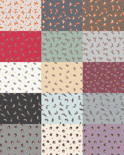 Lewis & Irene Small Things Country Creatures Fabric Collection Mice on Cream Authentic Premium 100% Cotton Quilt Shop Quality Fabrics