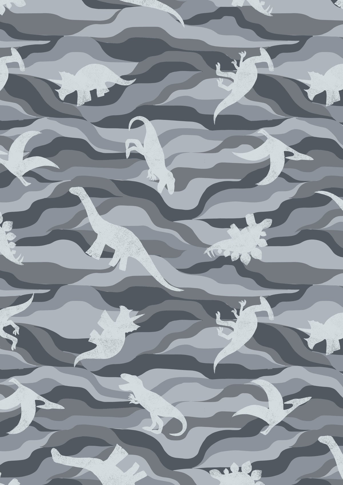 Lewis & Irene Kimmeridge Bay Fabric Collection Dino Rock Layers on Greys A305.3