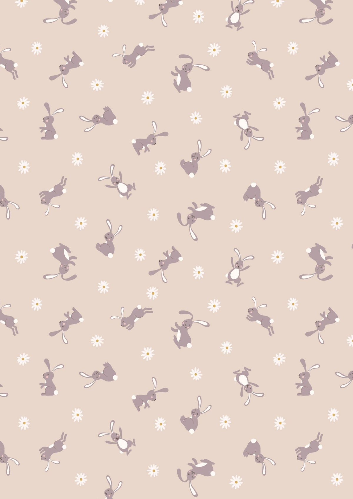 Lewis & Irene Bunny Hop Fabric Collection Bunny on Dark Cream A529.1