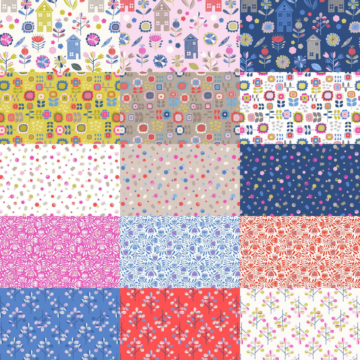 Lewis & Irene Hann’s House Fabric Collection Fabulous 40s (40-2.5” Fabric Strips) Jellyroll