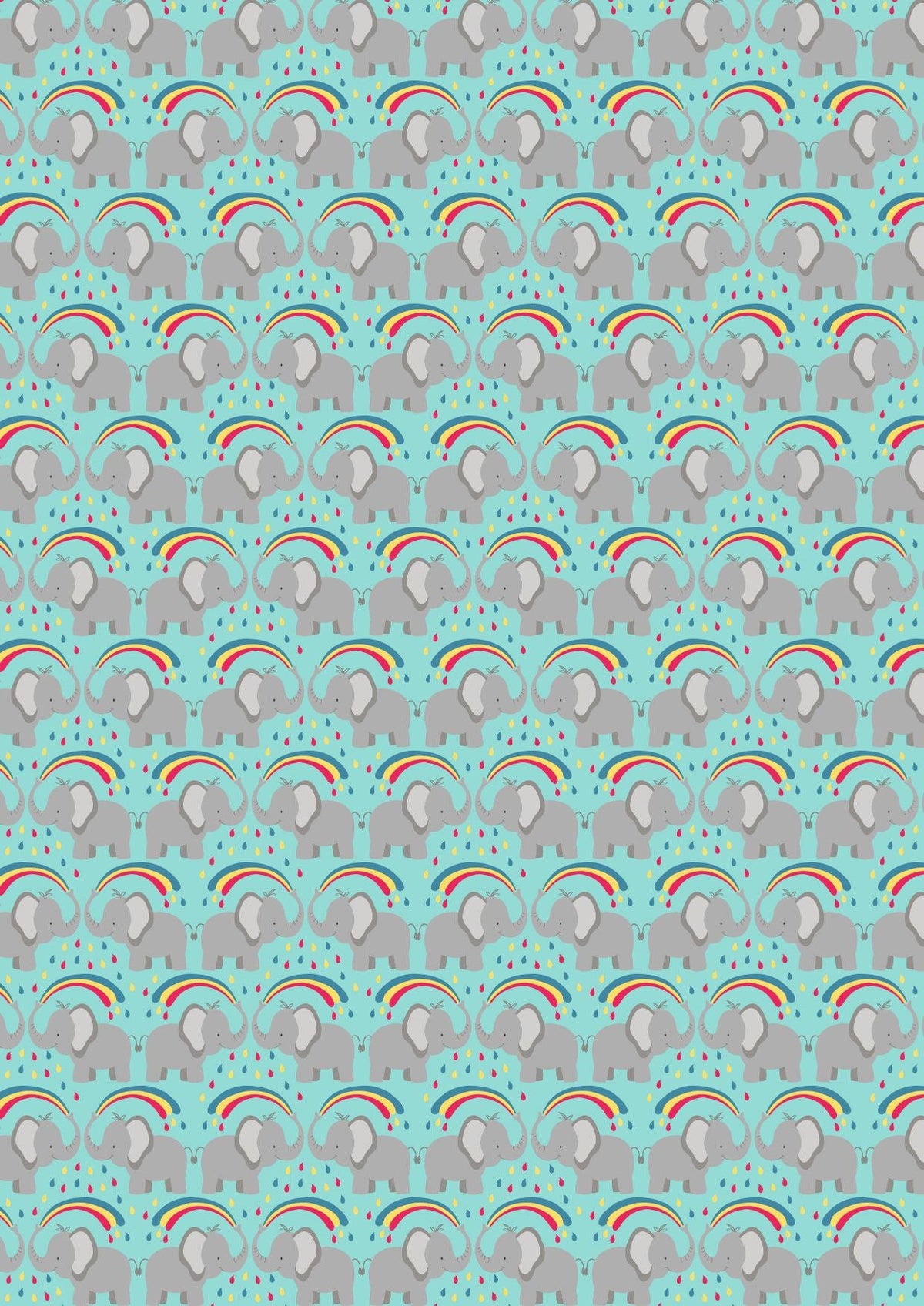 Lewis & Irene Rainbows Fabric Collection Elephants on Blue Authentic Premium 100% Cotton Quilt Shop Quality Fabrics
