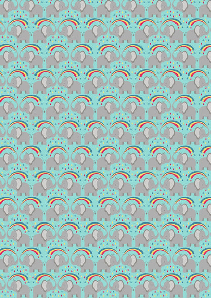 Lewis & Irene Rainbows Fabric Collection Elephants on Blue Authentic Premium 100% Cotton Quilt Shop Quality Fabrics