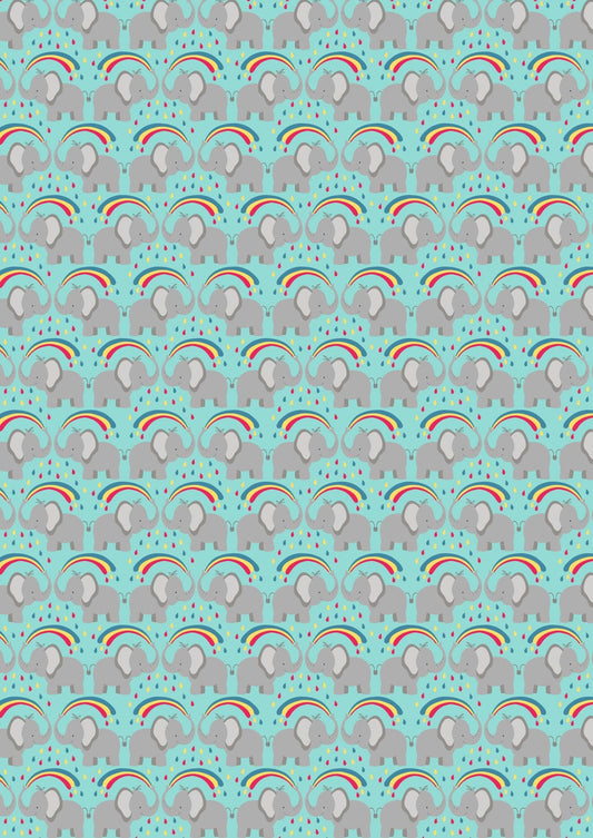 Lewis & Irene Rainbows Fabric Collection Elephants on Blue Authentic Premium 100% Cotton Quilt Shop Quality Fabrics
