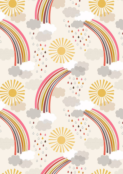 Lewis & Irene Rainbows Fabric Collection Calming Rainbows on Cream Authentic Premium 100% Cotton Quilt Shop Quality Fabrics