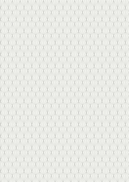 Lewis & Irene Marvelous Metallics Fabric Collection Metallic Silver Geometric on Cream MM4.1