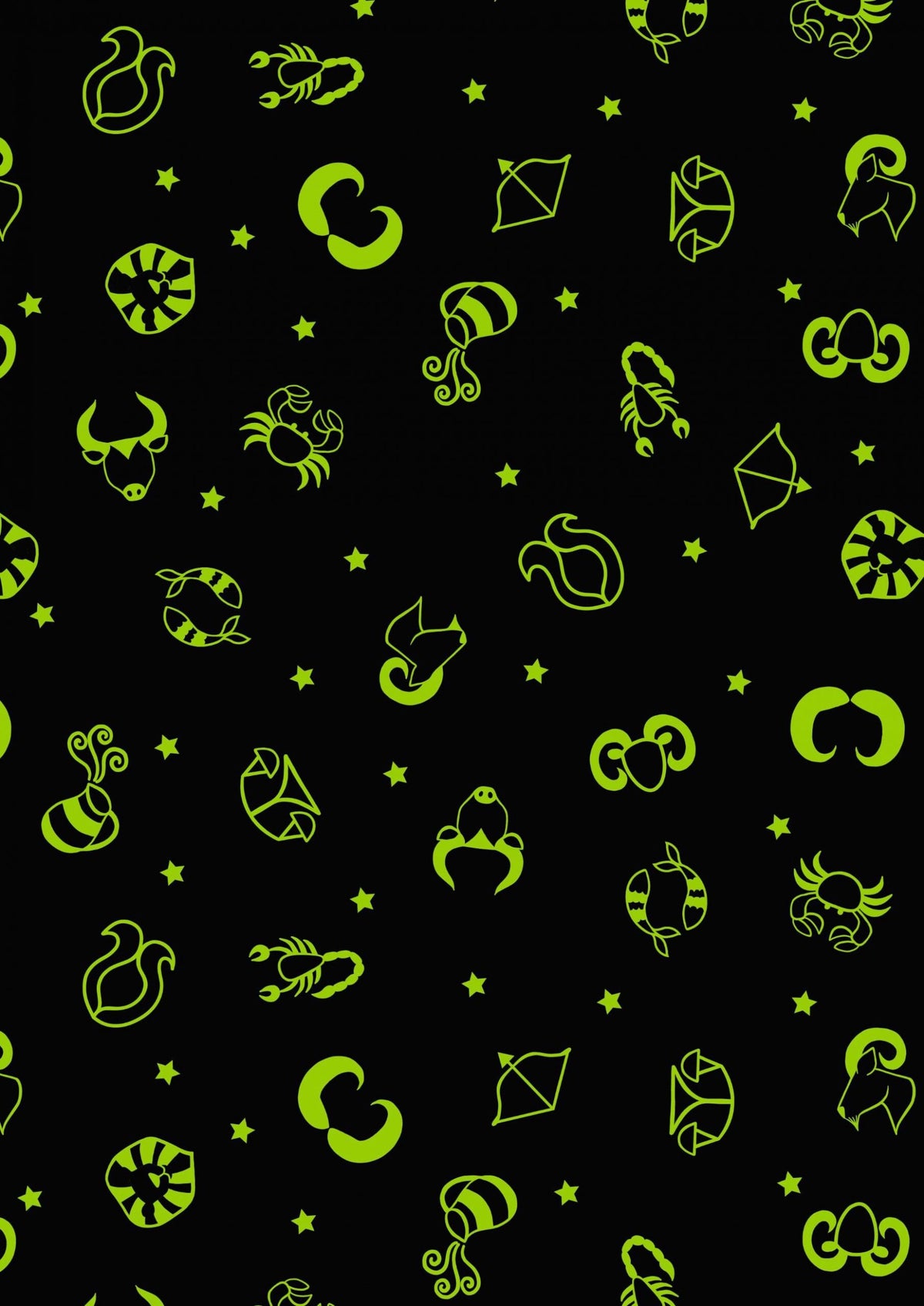 Lewis & Irene Small Things Glow Fabric Collection Glowing Star Signs on Light Clay Premium 100% Cotton Fabrics