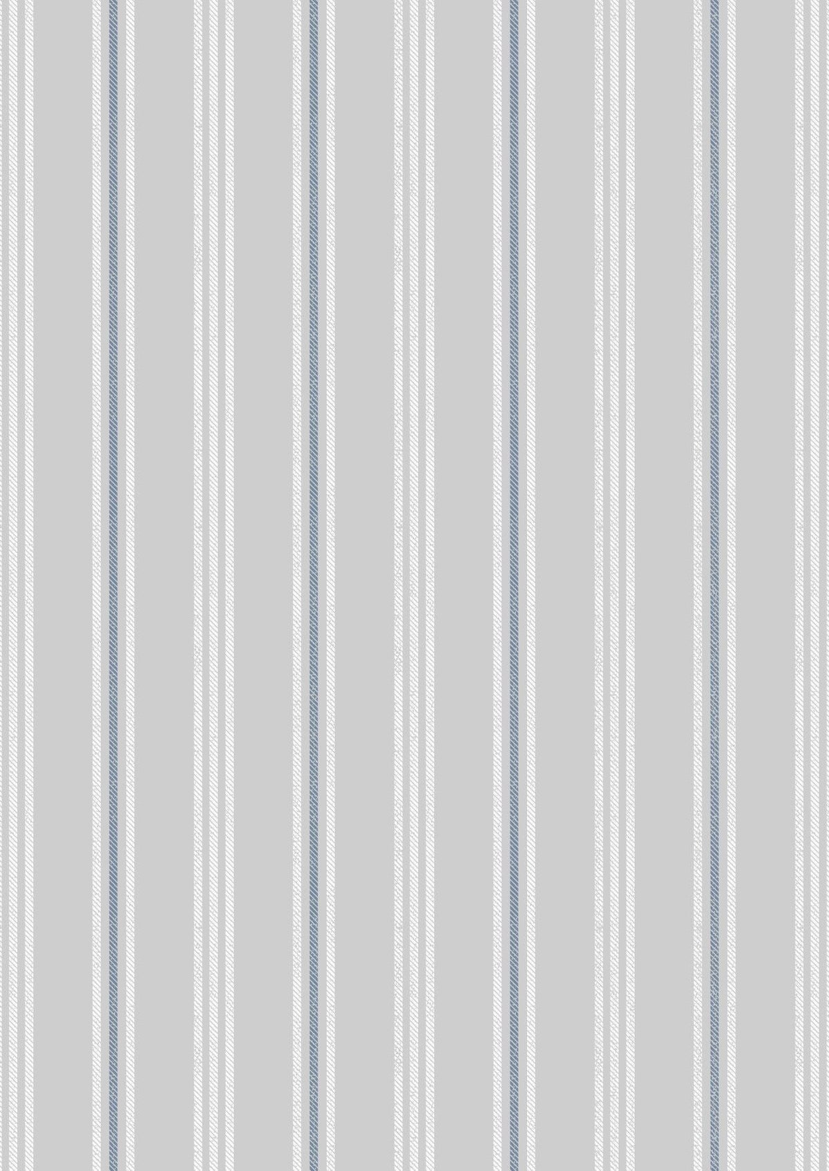 Lewis & Irene Thalassophile Fabric Collection Coastal Stripe on Light Grey Premium 100% Cotton Quilt Shop Quality Fabrics