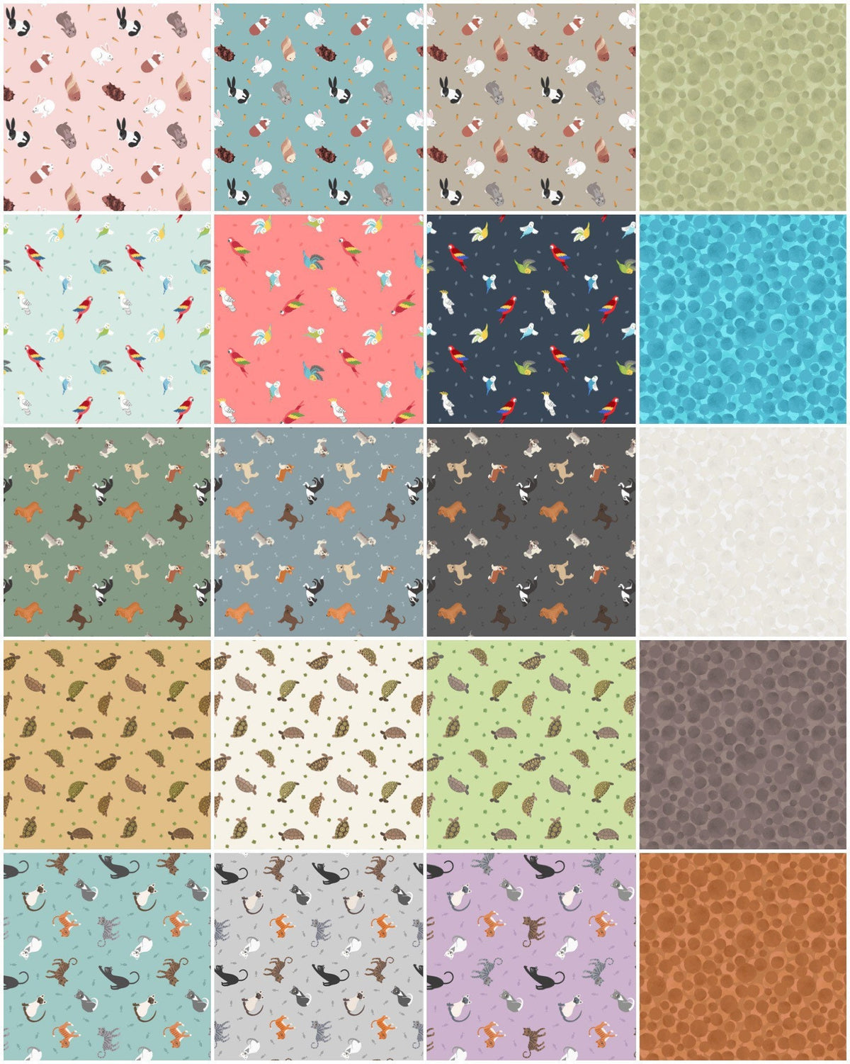 Lewis & Irene Small Things Pets Fabric Collection Birds on Tropical Coral Premium 100% Cotton Quilt Shop Quality Fabrics