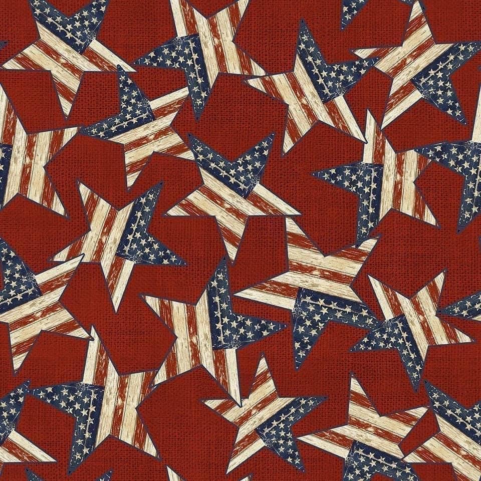 LAST BOLT!! 3Wishes Patriotic Summer Fabric Collection Patriotic Stars Premium 100% Cotton Quilt Shop Quality Fabrics