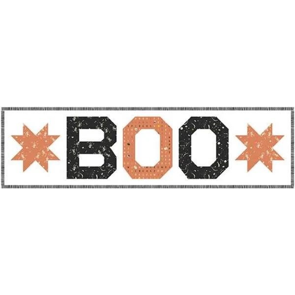 Riley Blake Happy Haunting "Boo" Table Runner Kit Finished Size: 12"x46" Premium 100% Cotton Quilt Shop Quality Fabrics