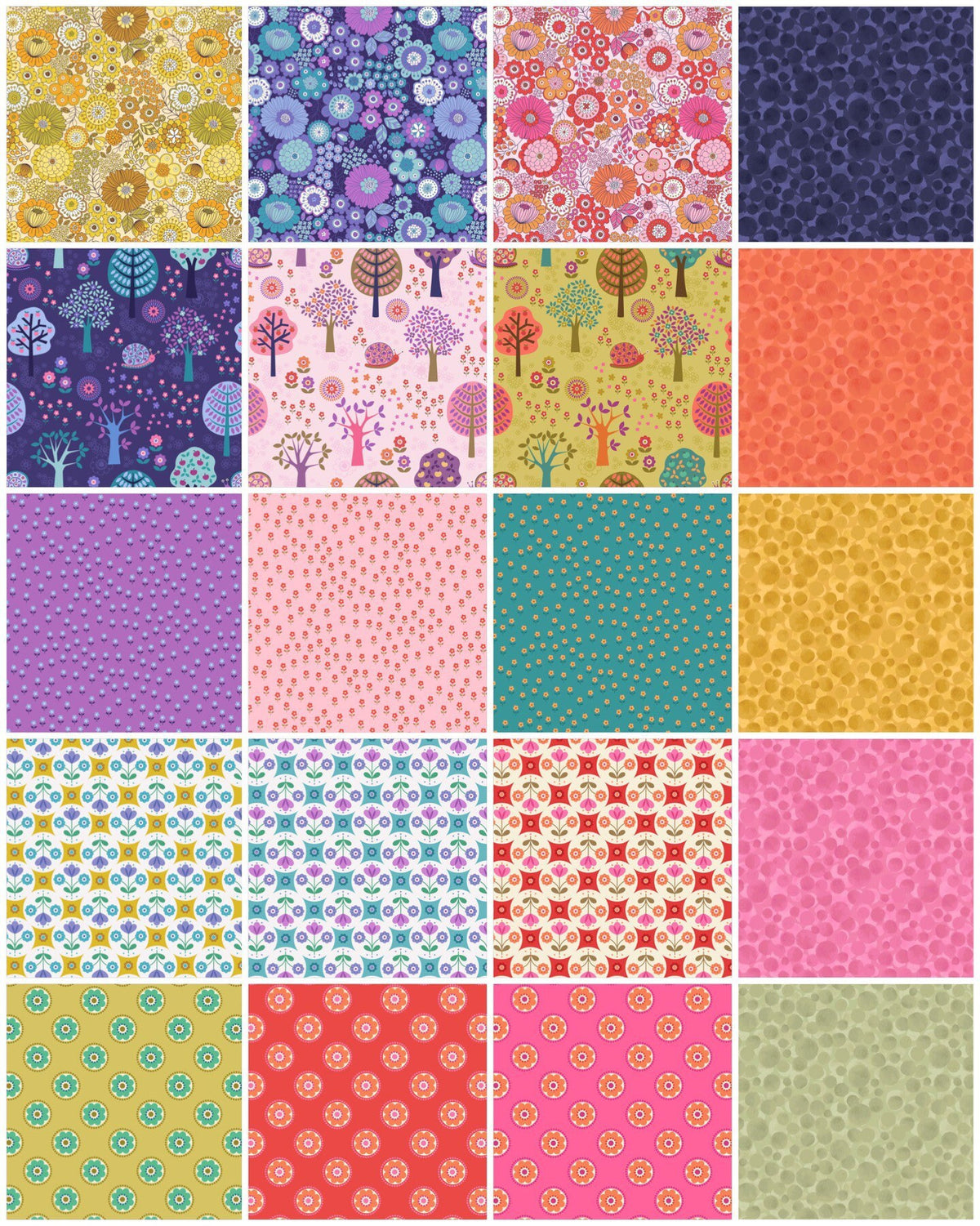 Lewis & Irene Flower Child Fabric Collection Fab Floral Circles on Yellow A438.1