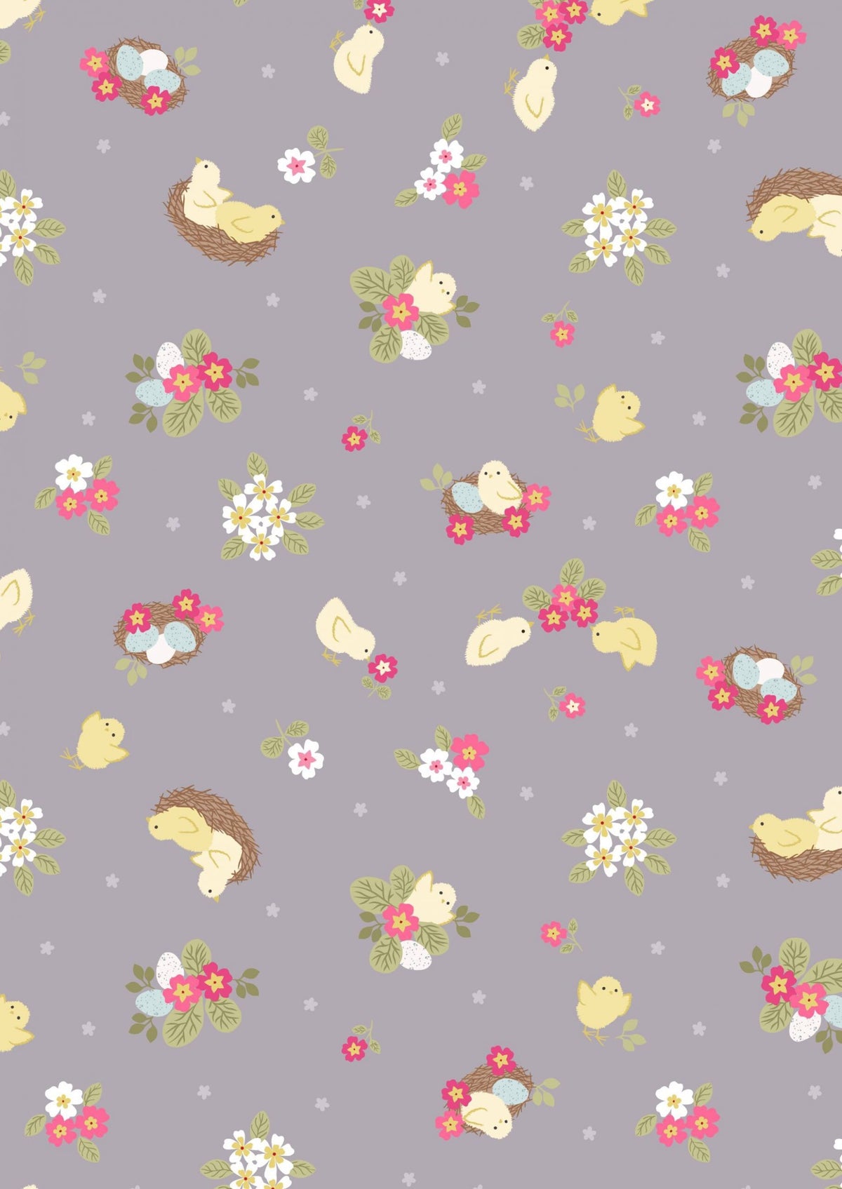 LAST BOLT!! Lewis & Irene Bunny Hop Fabric Collection Chicks on Natural Premium 100% Cotton Quilt Shop Quality Fabrics