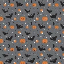 Camelot Unicorns Always in Season Fabric Collection Bats on Grey