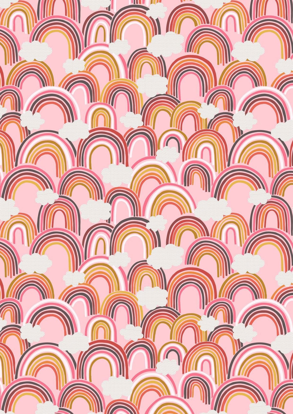Lewis & Irene Rainbows Fabric Collection All Over Rainbows on Pink Authentic Premium 100% Cotton Quilt Shop Quality Fabrics