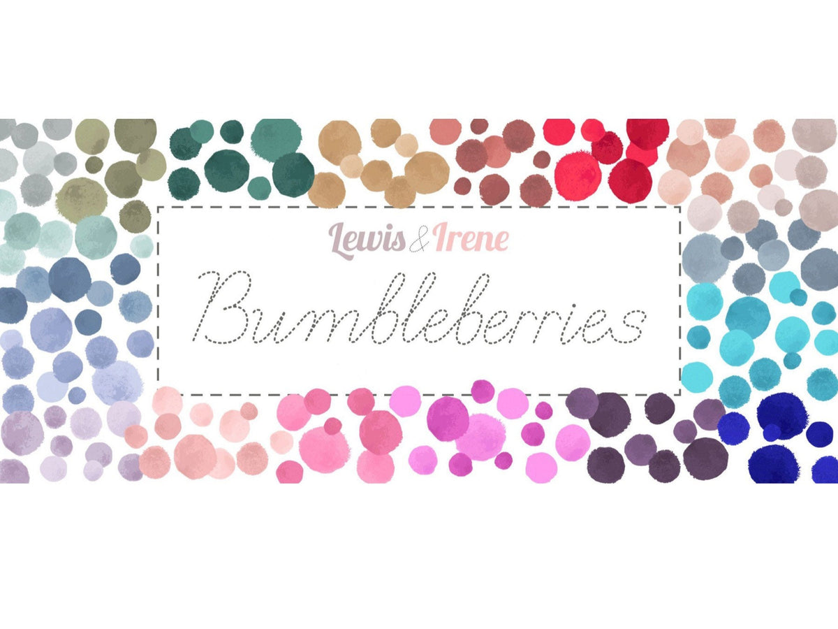 Lewis & Irene Bumbleberries Blenders Fabric Collection Muted Lilac BB330 Authentic Premium 100% Cotton Quilt Shop Quality Fabrics
