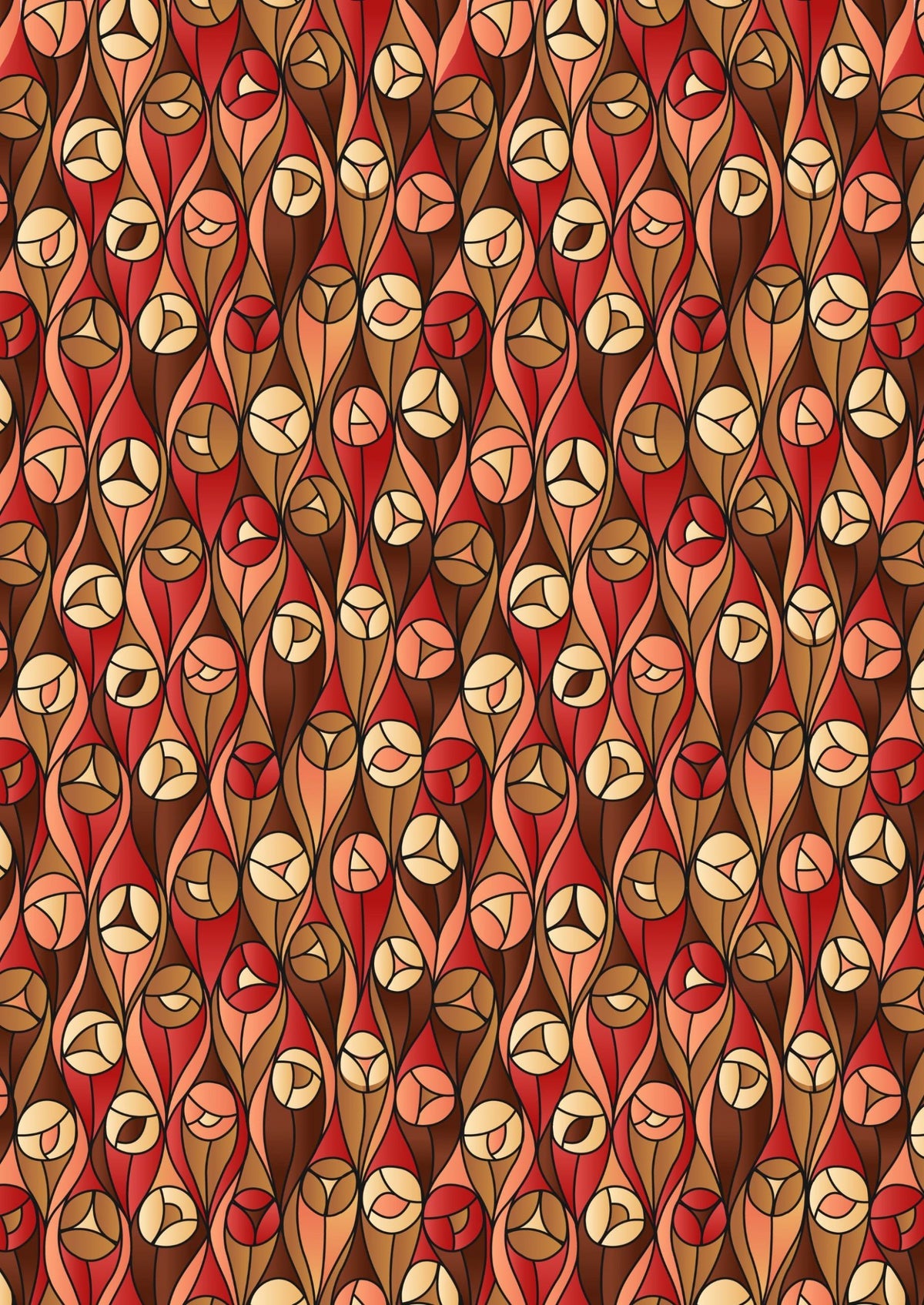 Lewis & Irene Reflections Fabric Collection Buds on Earth Tones Authentic Premium 100% Cotton Quilt Shop Quality Fabrics
