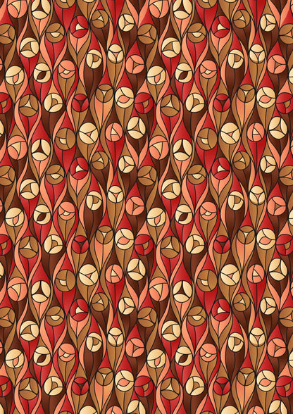 Lewis & Irene Reflections Fabric Collection Buds on Earth Tones Authentic Premium 100% Cotton Quilt Shop Quality Fabrics