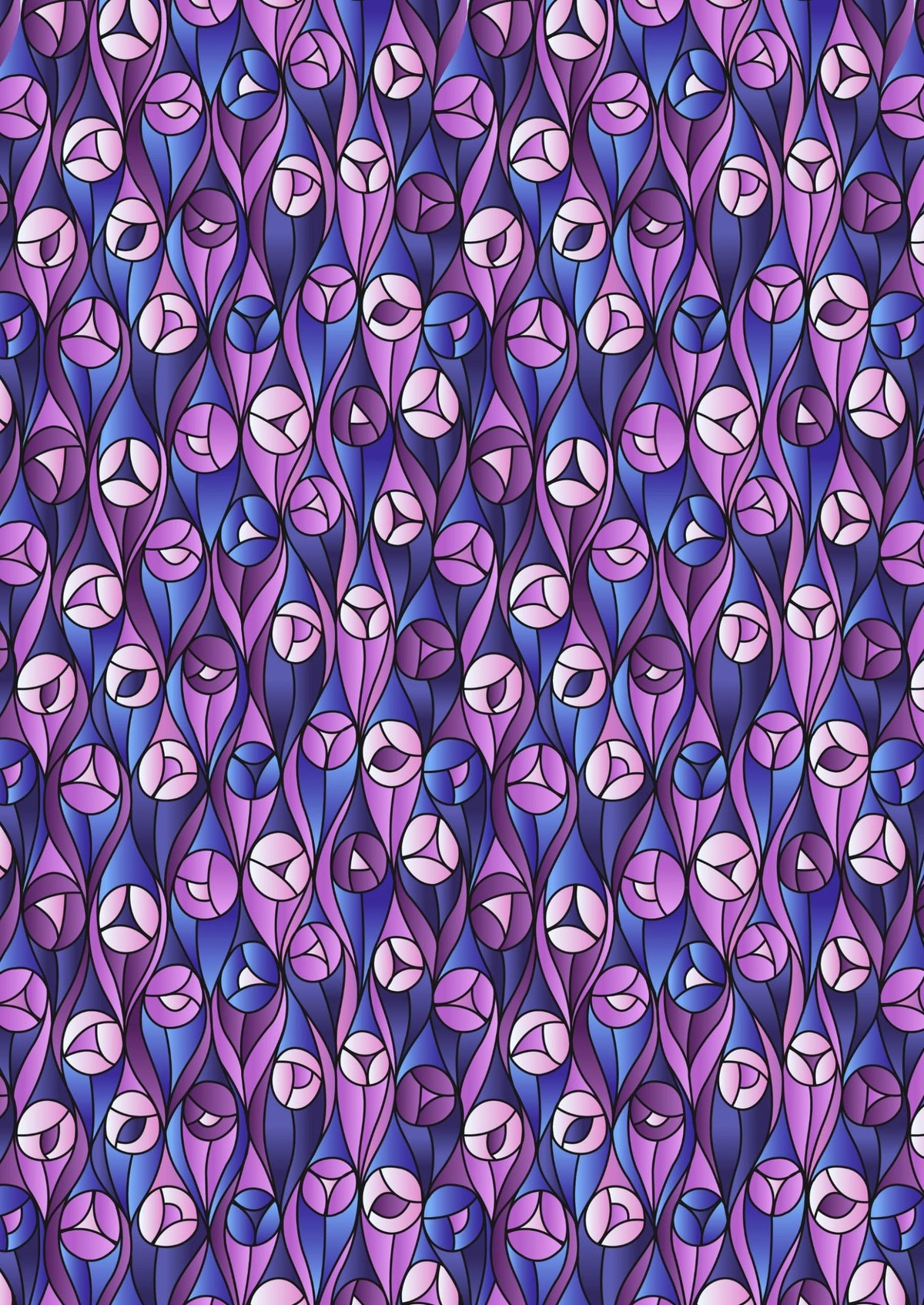 END OF BOLT 1YD34” Lewis & Irene Reflections Fabric Collection Buds on Purples and Blues Premium 100% Cotton Quilt Shop Quality Fabrics