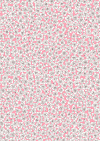 Lewis & Irene Love Blooms Fabric Collection Petals on Pink A522.2