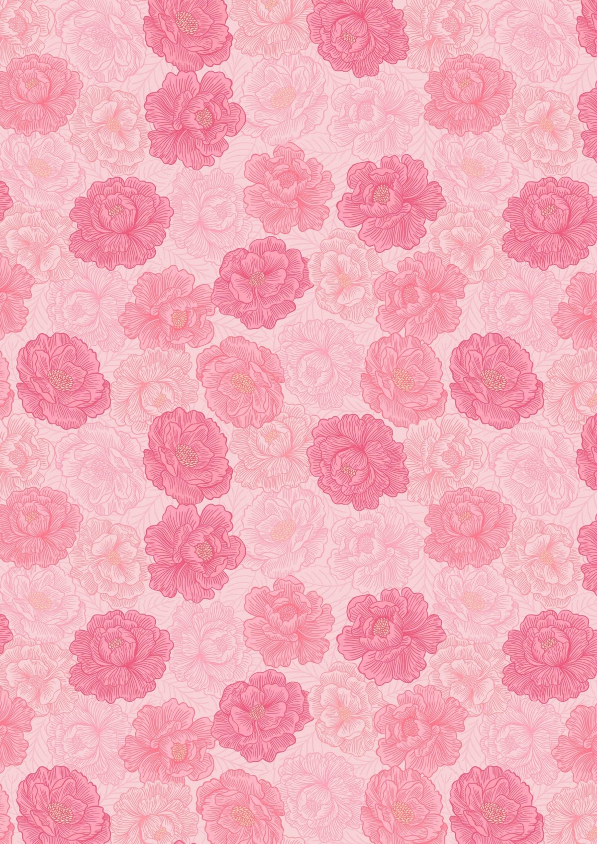 Lewis & Irene Love Blooms Fabric Collection Peony Blooms on Pink A525.2