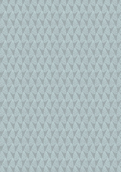 Lewis & Irene Thalassophile Fabric Collection Shells on Blue Grey Premium 100% Cotton Quilt Shop Quality Fabrics