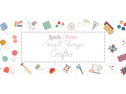 Lewis & Irene Small Things Crafts Fabric Collection Knitting and Crochet on Gray SM33.3