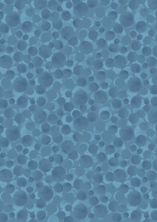 Lewis & Irene Bumbleberries Blenders Fabric Collection Metallic Blue Mermaid Tail BB150 Authentic Premium 100% Cotton Fabrics