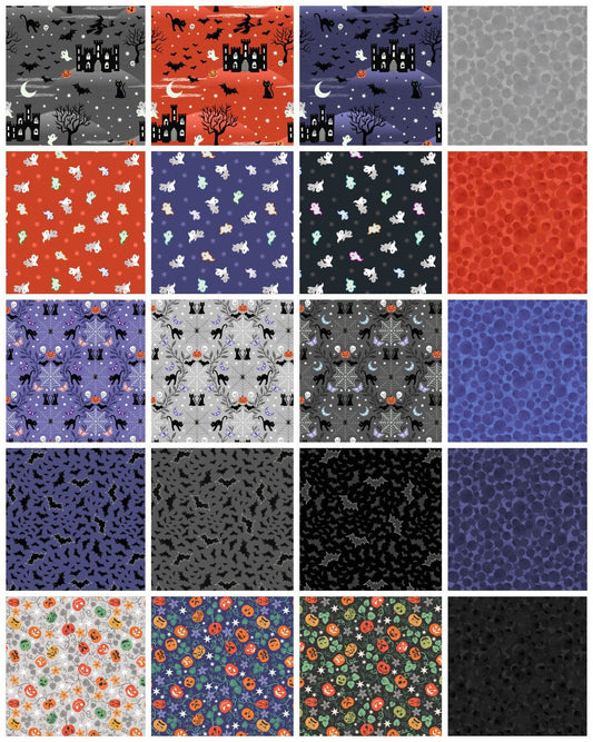 Lewis & Irene Castle Spooky Fabric Collection 20 Piece Fat Quarter Bundle