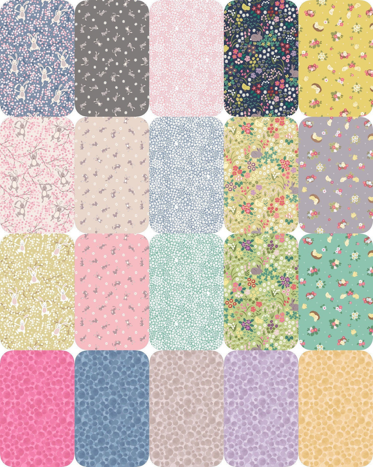 END OF BOLT 10" Lewis & Irene Bunny Hop Fabric Collection Swinging Bunny on Spring Yellow A526.2