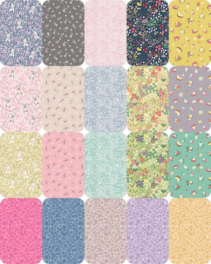 END OF BOLT 10" Lewis & Irene Bunny Hop Fabric Collection Swinging Bunny on Spring Yellow A526.2