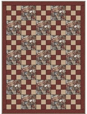 Fabric Cafe Nine Plus One Quilt Pattern Finished Size 41.5”x56.5”