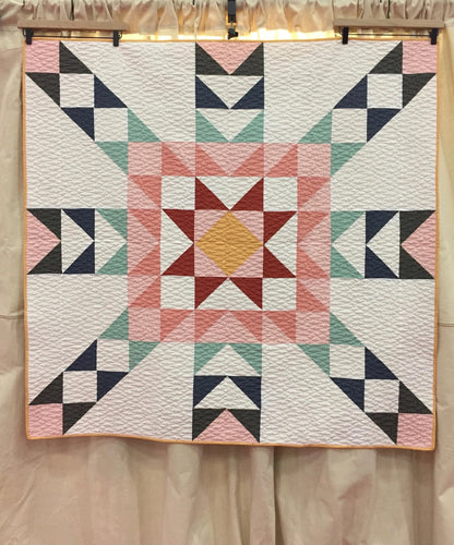 Poppie Cotton Corn Maze Quilt Pattern Finished Size 54”x54”