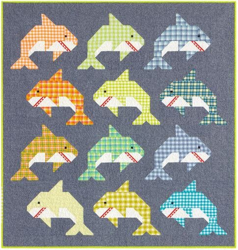Elizabeth Hartman Social Sharks Pattern - 3 Size Variations Per Pattern