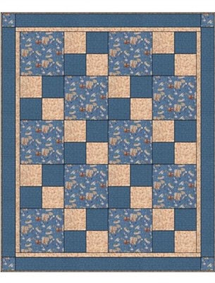 Fabric Cafe Sew Quick Quilt Pattern Finished Size 48”x58”