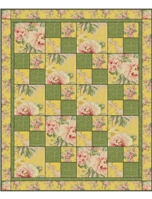 Fabric Cafe Sew Quick Quilt Pattern Finished Size 48”x58”