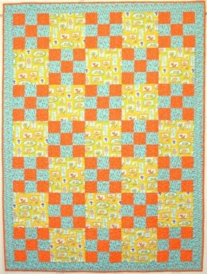Fabric Cafe Nine Plus One Quilt Pattern Finished Size 41.5”x56.5”