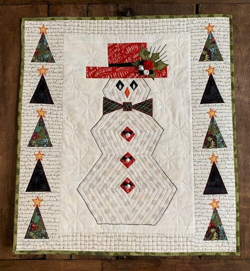 DIGITAL DOWNLOAD Cotton Street Commons Do You Want to Sew a Snowman? Quilt Pattern Finished Size 60"x73"