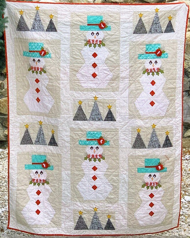 DIGITAL DOWNLOAD Cotton Street Commons Do You Want to Sew a Snowman? Quilt Pattern Finished Size 60"x73"