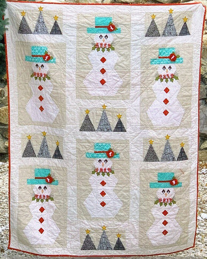 DIGITAL DOWNLOAD Cotton Street Commons Do You Want to Sew a Snowman? Quilt Pattern Finished Size 60"x73"
