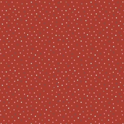 Poppie Cotton Country Confetti Blenders Fabric Collection Country Confetti on Speckled Hen Red Authentic Premium 100% Cotton Fabrics CC20182