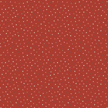 Poppie Cotton Country Confetti Blenders Fabric Collection Country Confetti on Speckled Hen Red Authentic Premium 100% Cotton Fabrics CC20182