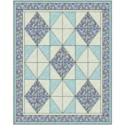 Fabric Cafe Diamond Dust Quilt Pattern Finished Size 46”x58”