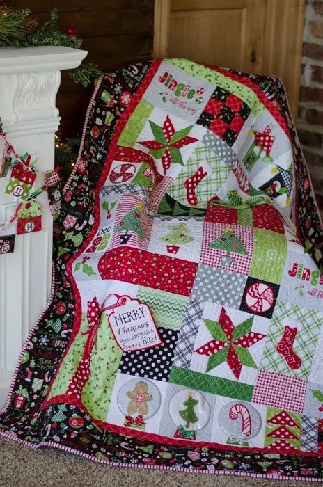 RETIRED!! Kimberbell Jingle All The Way Fabric/Backing Kit (Optional Thread Sets Available)