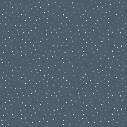 Poppie Cotton Country Confetti Blenders Fabric Collection Country Confetti on Blue Ribbon - Dark Blue Authentic Premium 100% Cotton CC20186