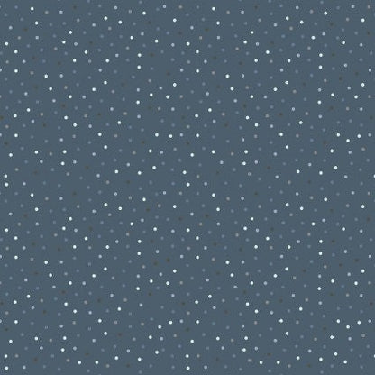Poppie Cotton Country Confetti Blenders Fabric Collection Country Confetti on Blue Ribbon - Dark Blue Authentic Premium 100% Cotton CC20186