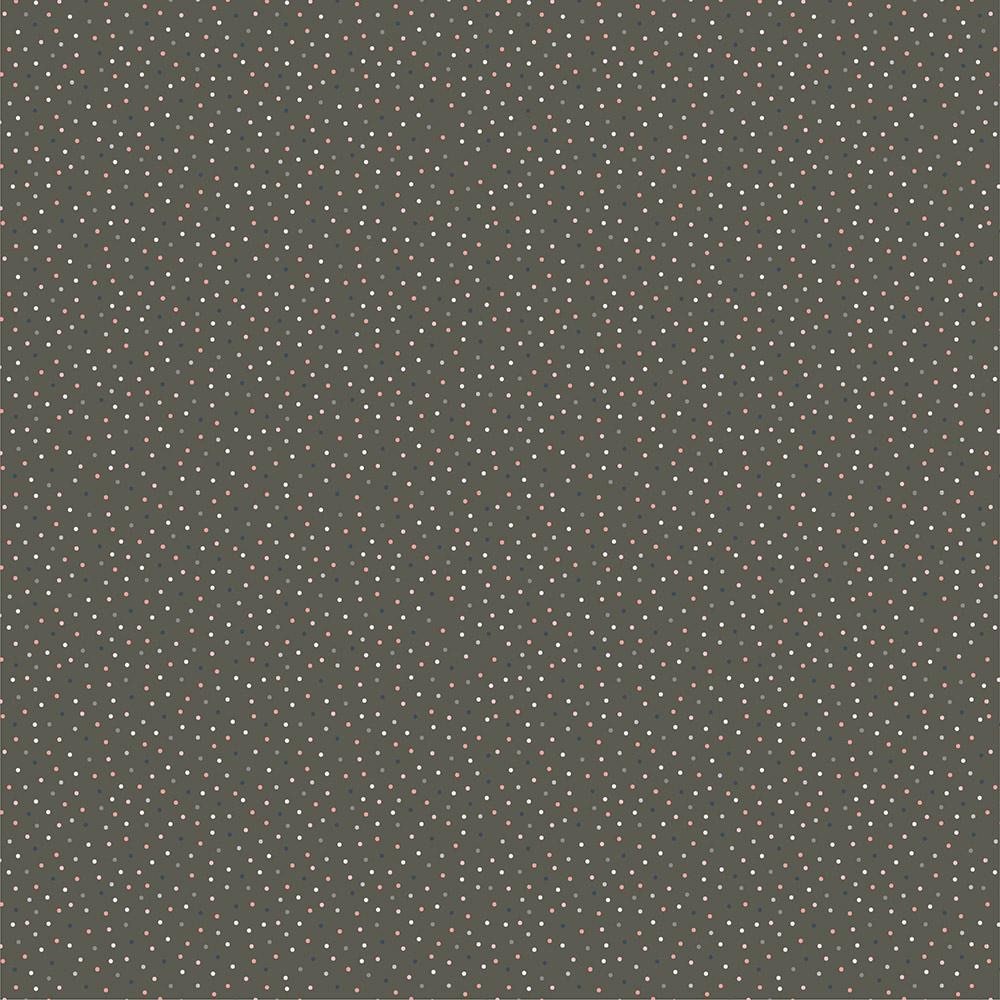 END OF BOLT 7.5 Poppie Cotton Country Confetti Blenders Fabric Collection Country Confetti on Weathered Wood - Dark Gray CC20187