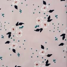 Birch Fabric Dog Park Organic Cotton Fabric Collection Dorsey Doe Floral on Heather