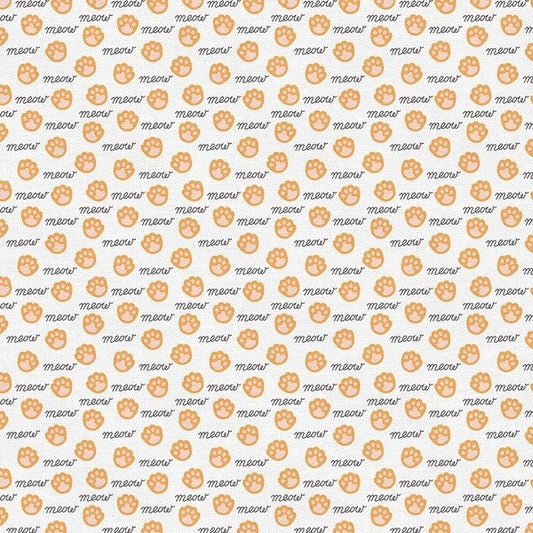 Paintbrush Studio Tails & Whiskers Fabric Collection Meow on Cream Premium 100% Cotton Quilt Shop Quality Fabrics