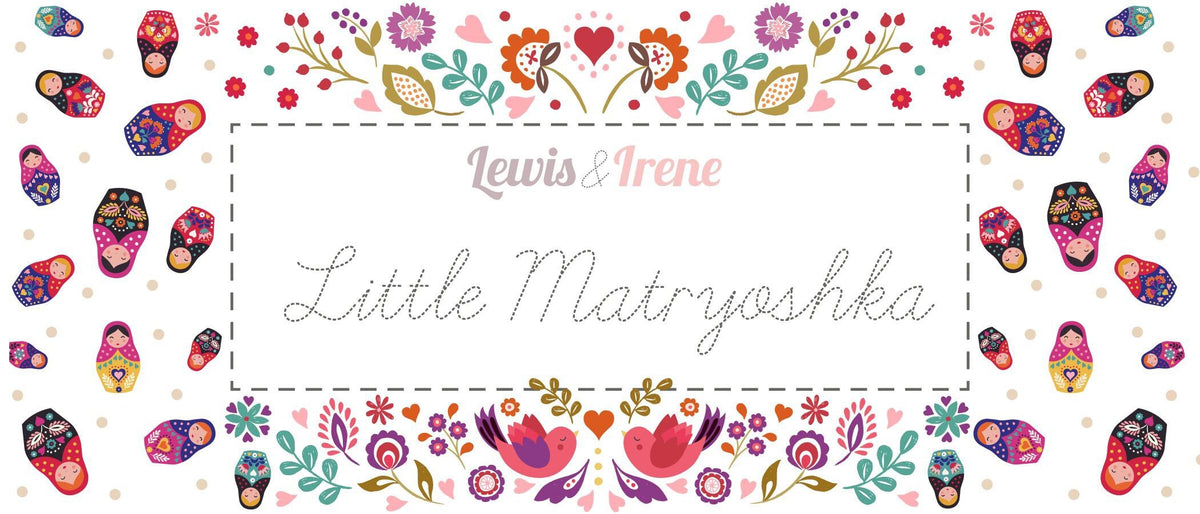 Lewis & Irene Little Matryoshka Fabric Collection 20 Piece Fat Quarter Bundle