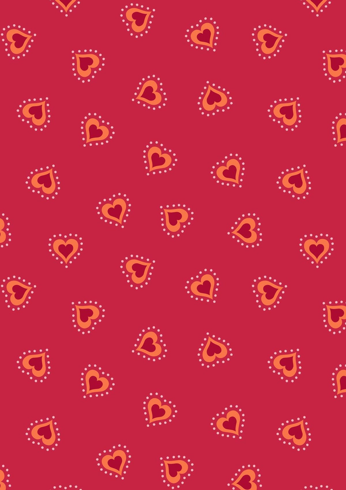 Lewis & Irene Little Matryoshka Fabric Collection Hearts on Red Authentic Premium 100% Cotton Quilt Shop Quality Fabrics